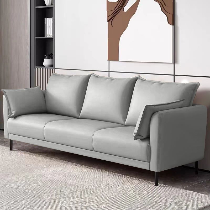Standard Loose Back Square Arm Loveseat Faux Leather Stain Resistant Settee Furniture Clearhalo 'Furniture' 'furniture_sofas' 'kitchen' 'kitchen_sofas' 'Living Room Furniture' 'Sofa' 'sofas' 1200x1200_5abbacaf-be95-4546-9083-abcc70b62fe5