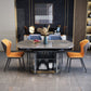 Glam Sintered Stone Extendable Table Round Shape Standard Dining Table for Kitchen Clearhalo ' dining_table' 'Dining Tables & Seating' 'Dining Tables' 'furn' 'furn_dining_table' 'Furniture' 'furniture_dining_table' 'Kitchen & Dining Furniture' 'kitchen&dining_furn' 'kitchen' 'kitchen_dining_table' 1200x1200_5abd14f0-6c76-4fe2-b275-19c486641d1d
