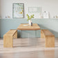 Modern Solid Wood Dinette Table Acrylic Base Dining Table for Living Room Clearhalo 'Dining Tables & Seating' 'Dining Tables' 'dining_table' 'furn' 'furn_dining_table' 'Furniture' 'furniture_dining_table' 'Kitchen & Dining Furniture' 1200x1200_5abd66e7-7eed-44fd-b84a-aa56c050fa29