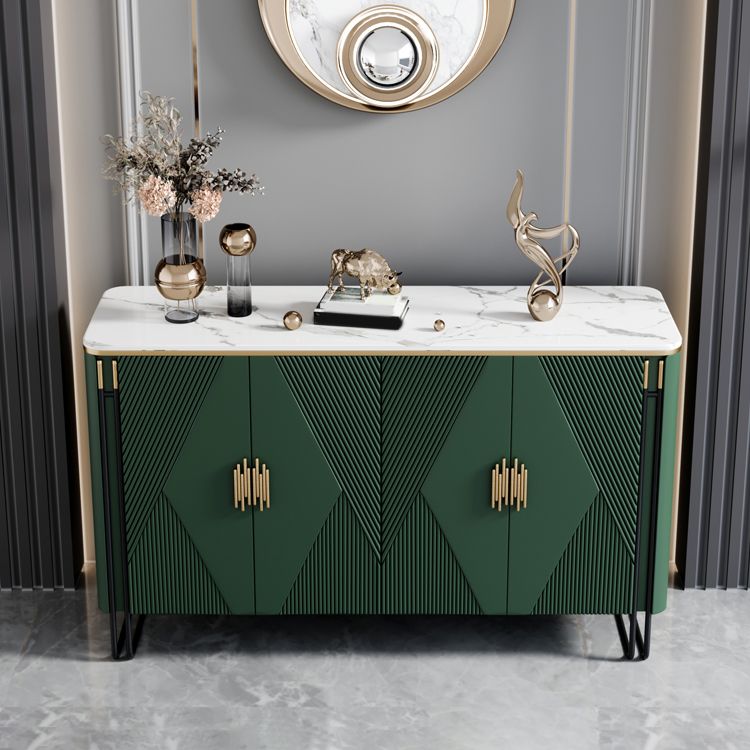 Tavolo a buffet in marmo a buffet glam con porte per sala da pranzo