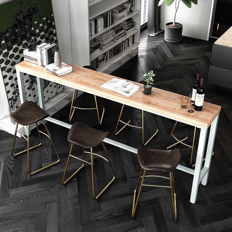 Modern Bar-height Table Solid Wood Top Bar Table for Living Room Clearhalo 'Bar Furniture' 'Bar Tables' 'bar_tables' 'furn' 'furn_bar_tables' 'Furniture' 'Kitchen & Dining Furniture' 1200x1200_5ac0d0c8-317f-4346-8056-1aef5e553dd0