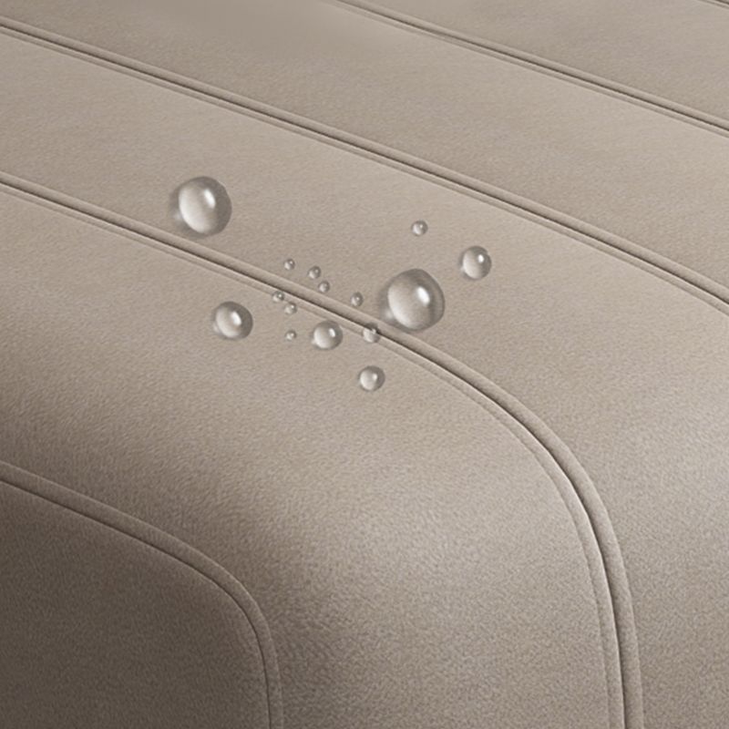 Beige Modern Faux Leather Square Arm Sofa/Sectional with Pillowed Back Cushions Clearhalo 'furn' 'furn_sectionals' 'Furniture' 'furniture_sectionals' 'kitchen' 'kitchen_sectionals' 'Living Room Furniture' 'Sectionals' 1200x1200_5ac211d9-f841-47cc-a58e-6ee42dfcb6f8