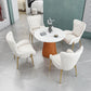 Glam Sintered Stone Dining Table Round Dinner Room Kitchen Table with Pedestal Base Clearhalo 'Dining Tables & Seating' 'Dining Tables' 'dining_table' 'furn' 'furn_dining_table' 'Furniture' 'furniture_dining_table' 'Kitchen & Dining Furniture' 'kitchen' 'kitchen_dining_table' 1200x1200_5ac3d209-69c5-4e0a-9fa5-e560ff0cc46d