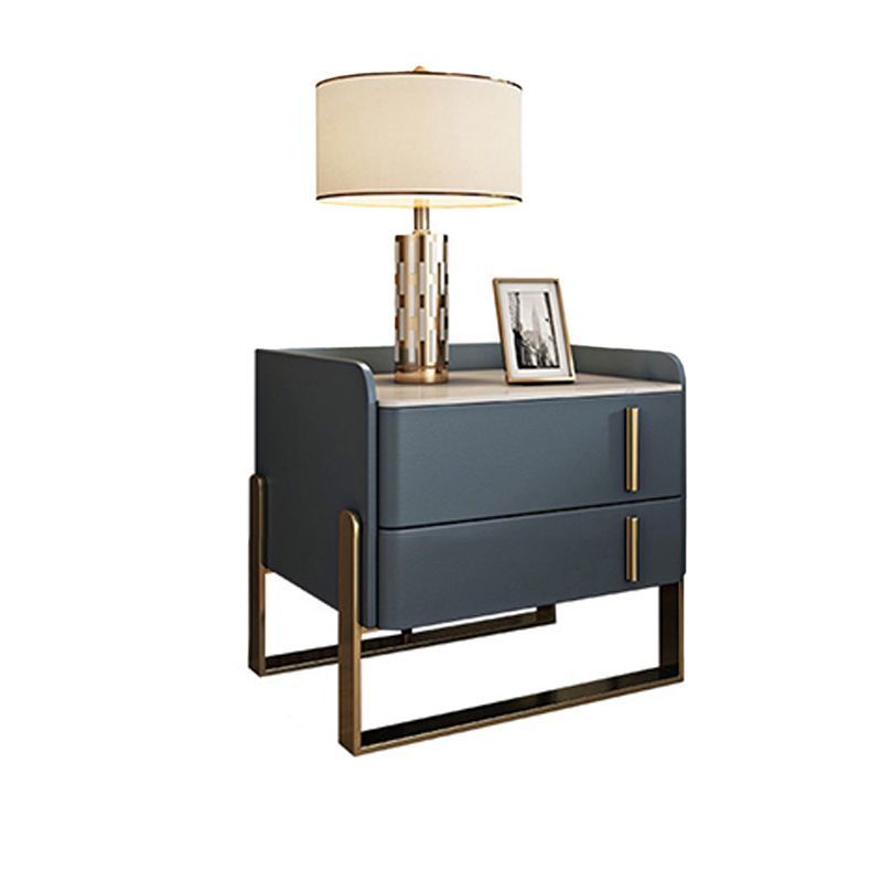 Modern Stone Top Night Stand de 19.68 "Alto 2 - Cajón Nightsand