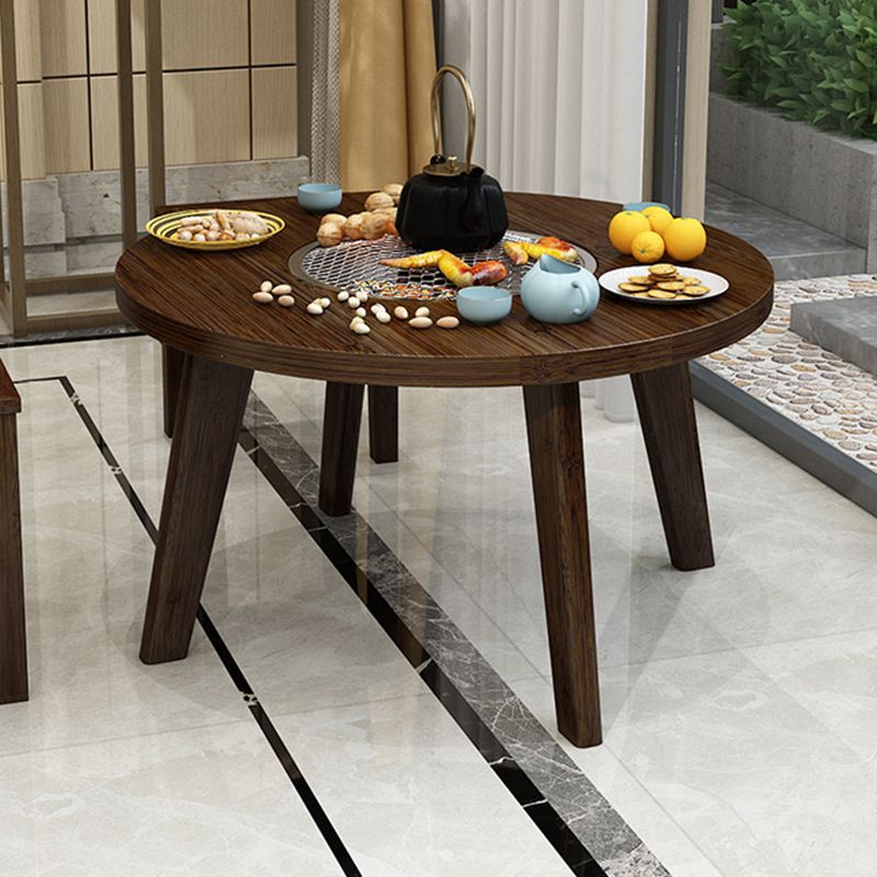 Farmhouse 4 Beine Walnusstisch Massivholz Cocktailtisch für Wohnzimmer