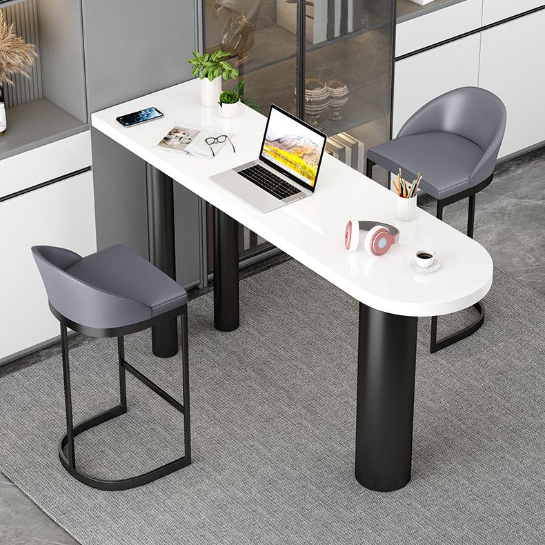 Modern Free Form Bar Table Set 1/3 Pcs Stone Top Bar Table and Upholstered Stools Clearhalo 'Bar Furniture' 'furn' 'furn_home_bar_bar_sets' 'Furniture' 'Home Bars & Bar Sets' 'home_bar_bar_sets' 'Kitchen & Dining Furniture' 1200x1200_5ac51bc6-07e8-4265-b0bd-49c0c6f8d3e3