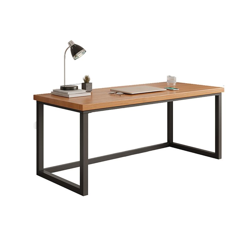Modern Rectangular Writing Desk Solid Wood Office Desk with Metal Base Clearhalo 'furn' 'furn_office_desk' 'Furniture' 'Office Desks' 'Office Furniture' 'office_desk' 1200x1200_5ac56c50-b058-4bff-af6c-d7a62dcf7f7b