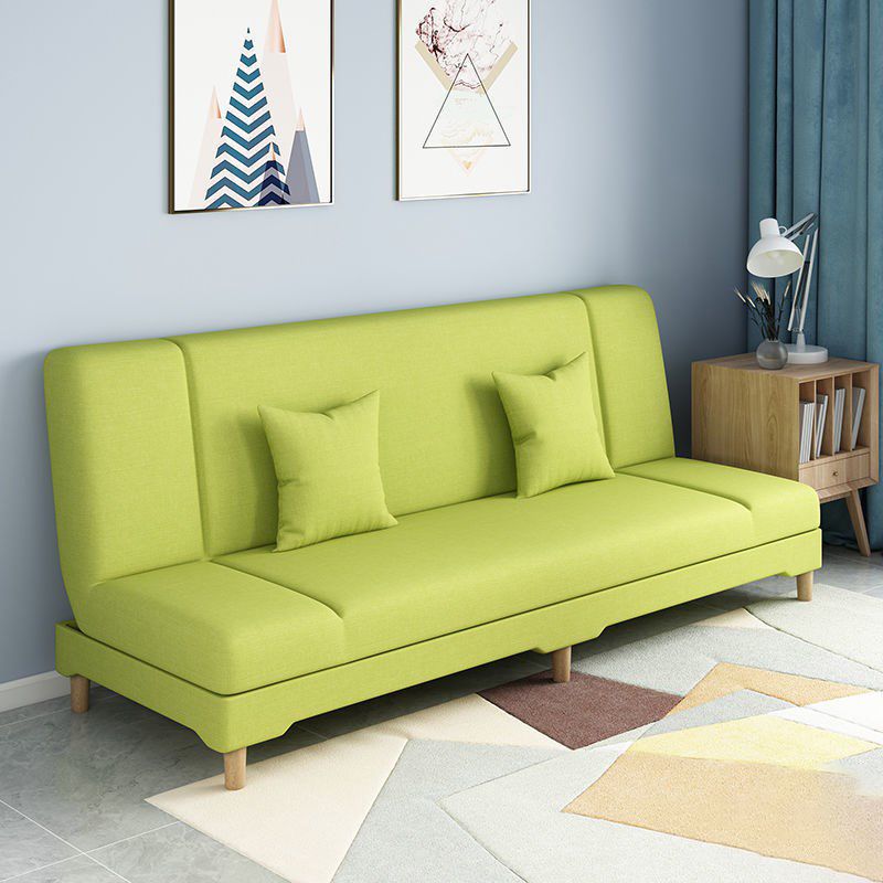 31.5 "Hコンテンポラリーコットンブレンドアームレスコンバーチブルスリーパーソファ2枕付き