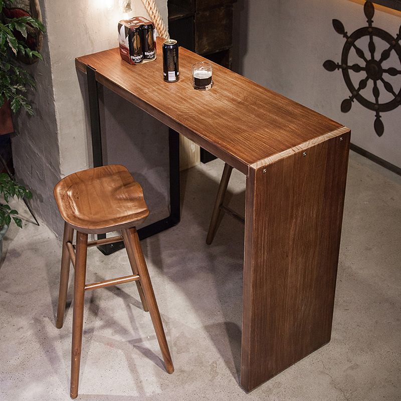 長方形のバーテーブルセットモダンな1/2/3ピースソリッドウッドカウンターの高さセット