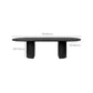 Modern Wooden Table Oval Dinner Room Kitchen Table in Black with Double Pedestal