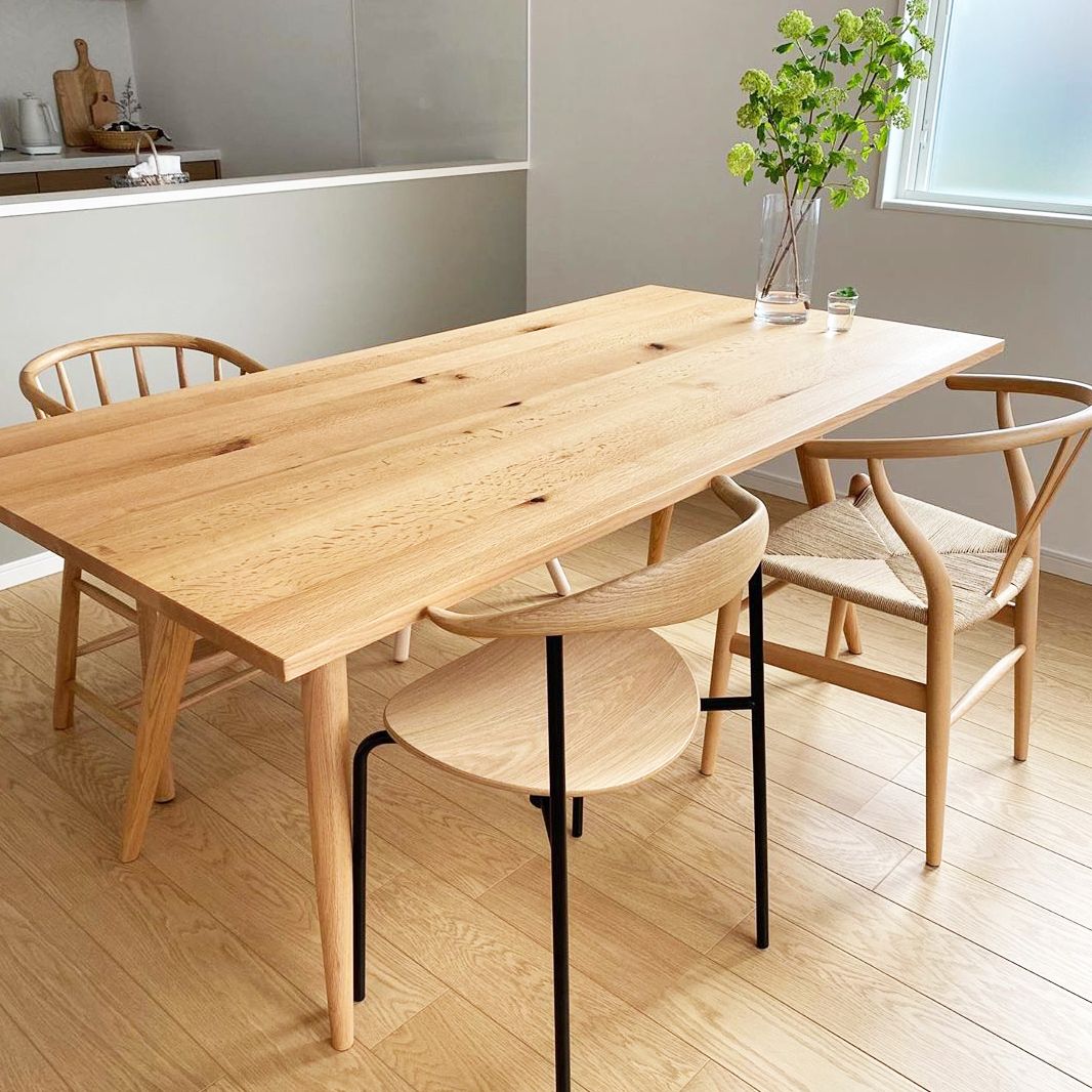 Contemporary Style Pine Dining Table 4 Legs Solid Wood Base Rectangle Table for Home Clearhalo ' dining_table' 'Dining Tables & Seating' 'Dining Tables' 'furn' 'furn_dining_table' 'Furniture' 'furniture_dining_table' 'Kitchen & Dining Furniture' 'kitchen&dining_furn' 'kitchen' 'kitchen_dining_table' 1200x1200_5ac9b0c5-a41c-4c57-85e3-893ceaad2a56