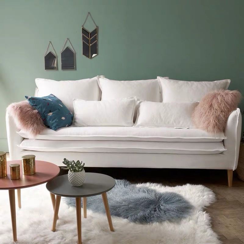 Tuxedo Bran Mélange de coton contemporain / Faux Couber / Velvet Sofa Couch