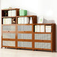 12.5 "W Bamboo boekenplank Moderne gesloten opslag boekenkast voor thuiskantoor