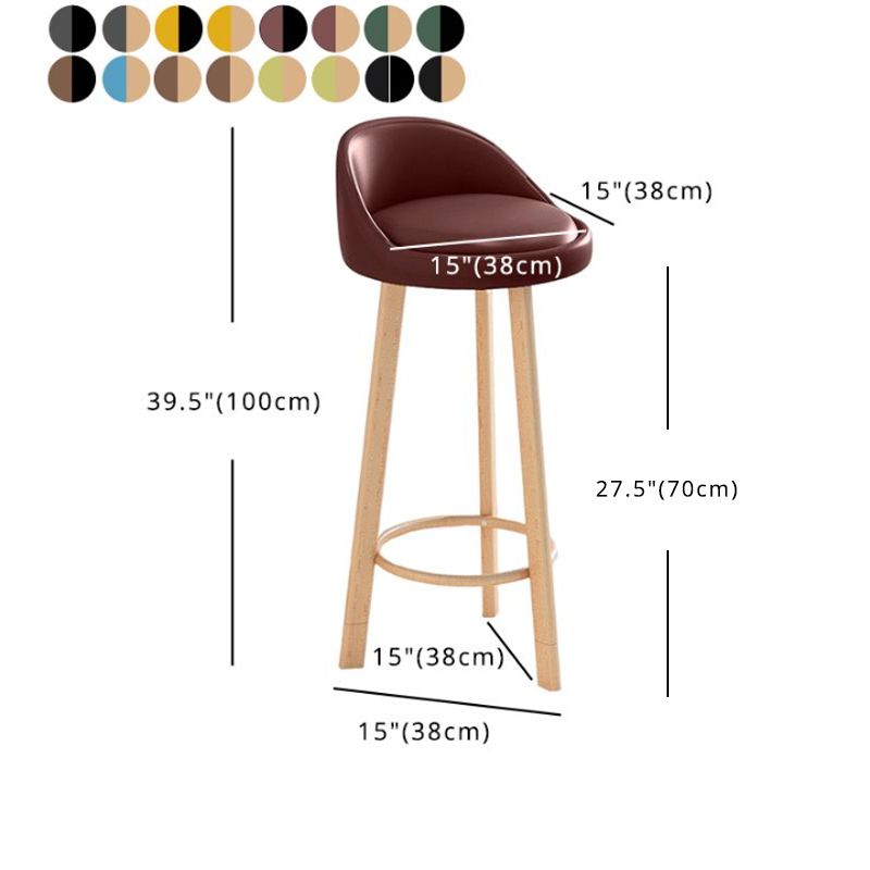 Glam Matte Finish Upholstered Footrest Bar Stool 27.55'' Reception Stool Clearhalo 'Bar Furniture' 'Bar Stools' 'bar_stools' 'furn' 'furn_bar_stools' 'Furniture' 'furniture_bar_stools' 'Kitchen & Dining Furniture' 1200x1200_5acb482a-719e-46ae-af7b-29a7085b6ed1