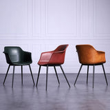 Industrial Metal Dining Room Armchair Upholstered Side Leather Chairs for Home Use Clearhalo ' kitchen&dining_furn' 'Dining Chairs' 'Dining Tables & Seating' 'dining_chair' 'Furniture' 'furniture_dining_chair' 'Kitchen & Dining Furniture' 'kitchen' 1200x1200_5acb9e90-d4c9-43b1-ae88-4ae18b02141f