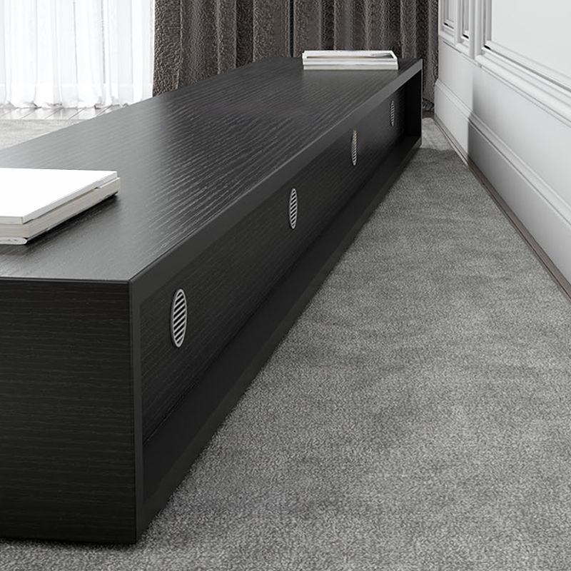 Faux Wood Media Console Modern Black Cable Management TV Console Clearhalo 'furn' 'furn_tv_stands_entertainment_centers' 'Furniture' 'Living Room Furniture' 'TV Stands & Entertainment Centers' 'TV Stands & Media Storage Furniture' 'tv_stands_entertainment_centers' 1200x1200_5acecdd0-4bdb-444e-8ab7-d06215c20e18