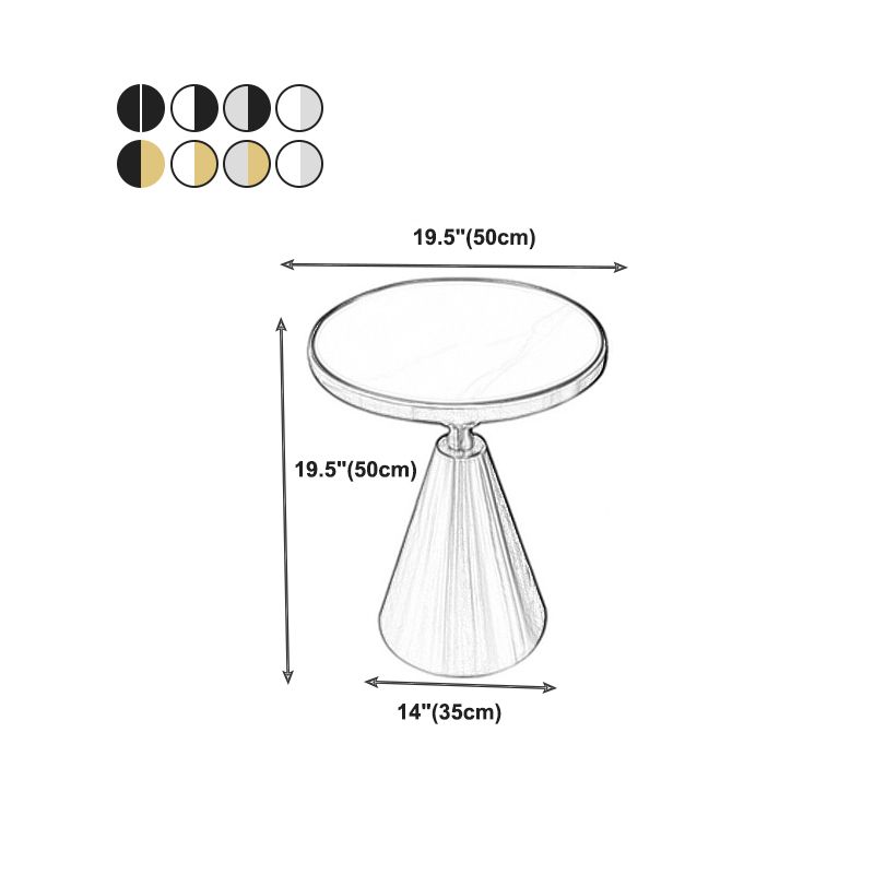 23" Tall Glam Round Marble Single Side End Table With Single Base Clearhalo 'Coffee & Accent Tables' 'End & Side Tables' 'end_side_table' 'end_side_tables' 'furn' 'furn_end_side_tables' 'Furniture' 'furniture_end_side_table' 'Living Room Furniture' 1200x1200_5ad27b79-3d47-4c76-a476-a237de5e431c