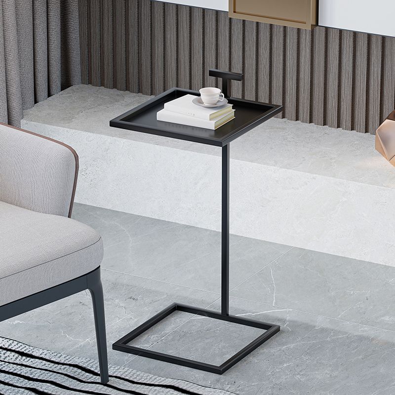 Tavolino superiore del vassoio quadrato moderno di metà secolo 23.23 "tavolo da fine cista alto cista