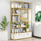 Modern Living Room Etagere Bookshelf Iron Frame Manufactured Wood Shelf Bookcase Clearhalo 'Bookcases' 'furn' 'furn_bookcases' 'Furniture' 'furniture_bookcases' 'Office Furniture' 1200x1200_5ad36dfb-63a7-420d-bc3a-a0f0e03191ee