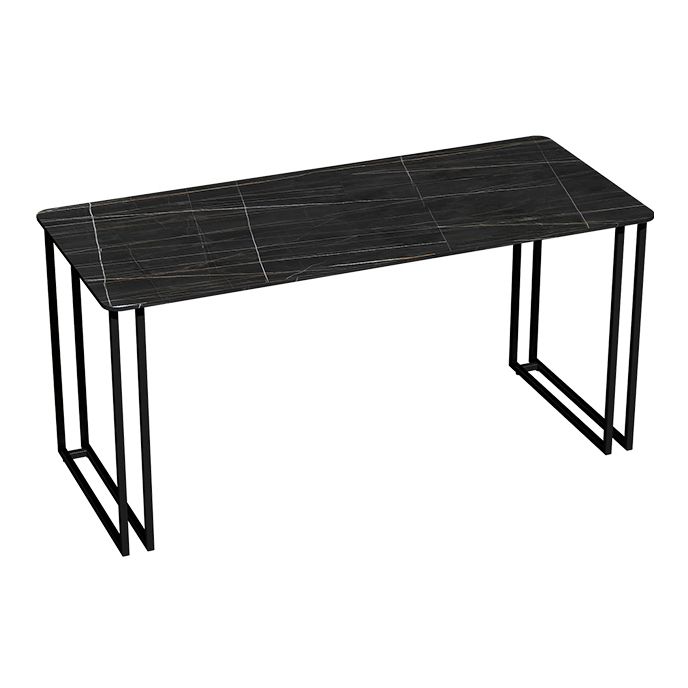 Industrial Dining Table Sintered Stone Table with Double Metal Pedestal for Dining Room Clearhalo ' dining_table' 'Dining Tables & Seating' 'Dining Tables' 'furn' 'furn_dining_table' 'Furniture' 'furniture_dining_table' 'Kitchen & Dining Furniture' 'kitchen&dining_furn' 'kitchen' 'kitchen_dining_table' 1200x1200_5ad4c91f-426e-4879-be3f-b9444f42526d