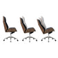 Chrome Metal Modern Task Chair with Wheels Executive Ergonomic Desk Chair