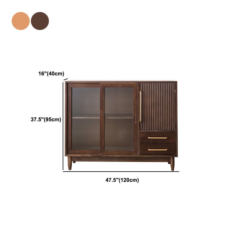 Pine Solid Wood Sideboard Contemporary Sliding Door Dining Server Clearhalo 'buffet_sideboard' 'Buffets & Sideboards' 'furn' 'furn_buffet_sideboard' 'Furniture' 'Kitchen & Dining Furniture' 1200x1200_5adac282-cee6-4d1b-92ec-18b1f68bdc7e
