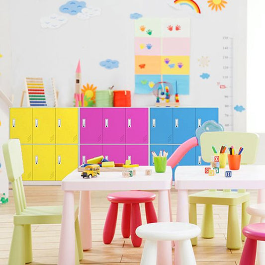 Matte Finish Steel Storage Cabinet with Hinged Doors Contemporary Non-Hanging Armoire Clearhalo 'Armoires & Wardrobes' 'armoires_wardrobes' 'Bedroom Furniture' 'furn' 'furn_armoires_wardrobes' 'Furniture' 1200x1200_5adba93f-de8a-4753-bc9e-fa7585022330