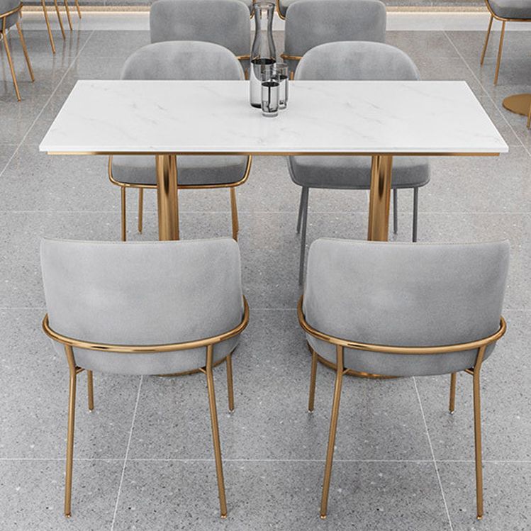 Dining Room Metal Scandinavian Dining Chair Wingback Cushioned Armless Chair Clearhalo ' kitchen&dining_furn' 'Dining Chairs' 'Dining Tables & Seating' 'dining_chair' 'furn' 'furn_dining_chair' 'Furniture' 'furniture_dining_chair' 'Kitchen & Dining Furniture' 'kitchen' 1200x1200_5add6fdf-5010-4f29-aee0-9d336b2f552b