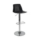 Modern Backrest Armless Counter Stool Iron Cafe Bar Stool with Plastic Cushion