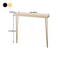 Tabella della console in legno massiccio rettangolare 31.49 "tavolo di accento alto con telaio di ferro