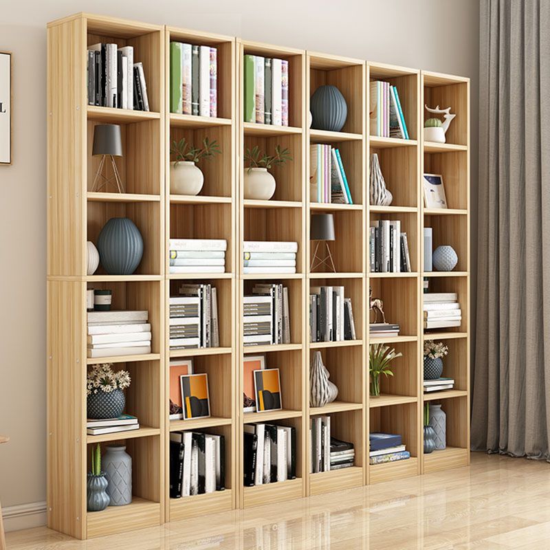 Modern Closed Back Bookshelf Engineered Wood Shelf Bookcase for Study Room