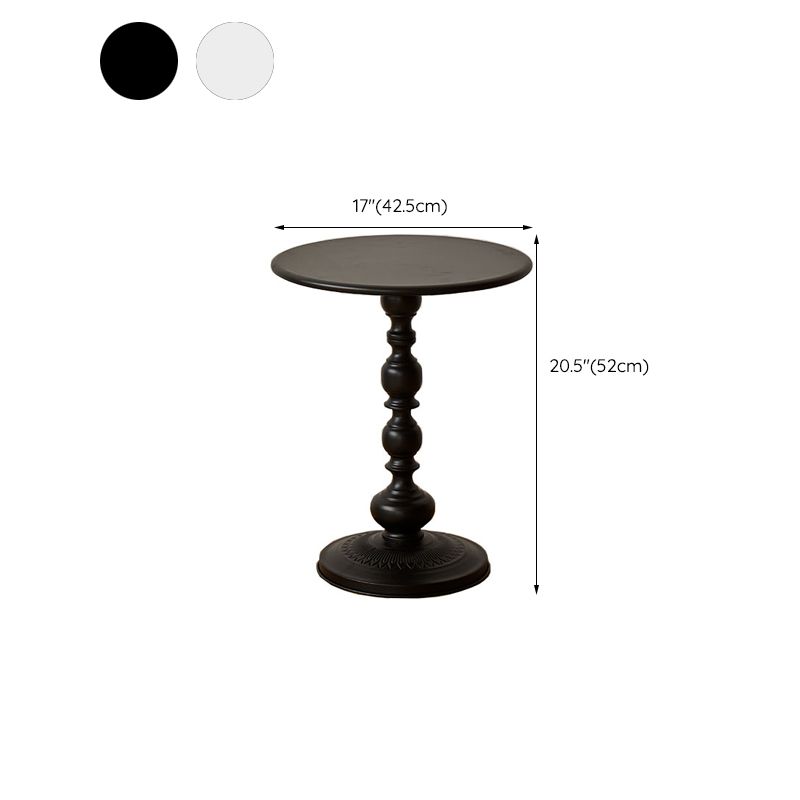 French Country Side Table Pedestal Metal Round Accent Side Table Clearhalo 'Coffee & Accent Tables' 'End & Side Tables' 'end_side_tables' 'furn' 'furn_end_side_tables' 'Furniture' 'Living Room Furniture' 1200x1200_5ae075bd-6cbb-4de7-8662-1ac99ac80cbe