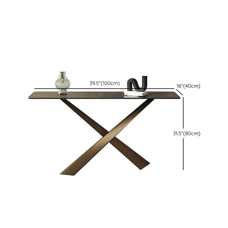 16 inch Wide Modern Console Table Rectangle Stone Sofa Console Table Clearhalo 'Console Tables' 'console_tables' 'Entry & Mudroom Furniture' 'furn' 'furn_console_tables' 'Furniture' 1200x1200_5ae1342e-d255-4b49-897f-0925f4c6694b