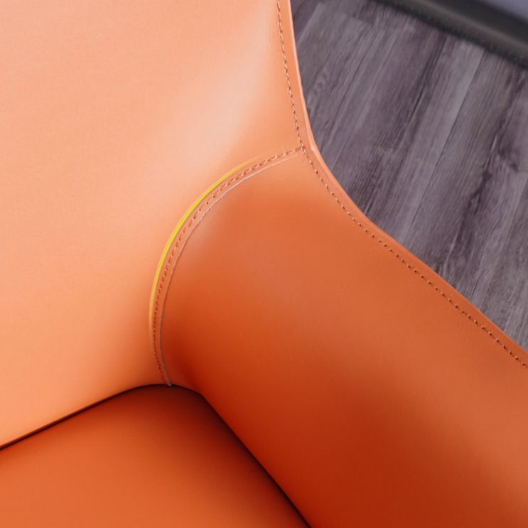 Faux Leather Modern Dining Room Chair Matte Finish Solid Back Dining Arm Chairs Clearhalo ' kitchen&dining_furn' 'Dining Chairs' 'Dining Tables & Seating' 'dining_chair' 'furn' 'furn_dining_chair' 'Furniture' 'furniture_dining_chair' 'Kitchen & Dining Furniture' 'kitchen' 1200x1200_5ae186cb-a95b-422b-b875-6f48d100c131