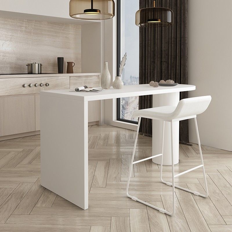 Kitchen Wood Top Counter Table Wood Legs Industrial Style 42-inch Bar Table Clearhalo 'Bar Furniture' 'Bar Tables' 'bar_tables' 'furn' 'furn_bar_tables' 'Furniture' 'furniture_bar_tables' 'Kitchen & Dining Furniture' 'kitchen&dining_furn' 'kitchen' 1200x1200_5ae26702-5e7f-4d16-be0e-5b33df51fb49