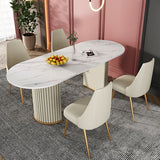 Sintered Stone Luxury Dining Table Traditional Oval Dining Table with Double Pedestal Base Clearhalo ' dining_table' 'Dining Tables & Seating' 'Dining Tables' 'furn' 'furn_dining_table' 'Furniture' 'furniture_dining_table' 'Kitchen & Dining Furniture' 'kitchen&dining_furn' 'kitchen' 'kitchen_dining_table' 1200x1200_5ae27bb5-7829-4e9f-8f76-1bad6d06a217