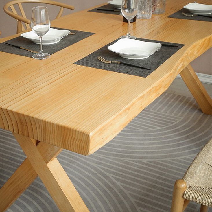 Pièces modernes 1/5 pièces Ensemble de restauration Rectangle Table à manger en bois en bois pour cuisine