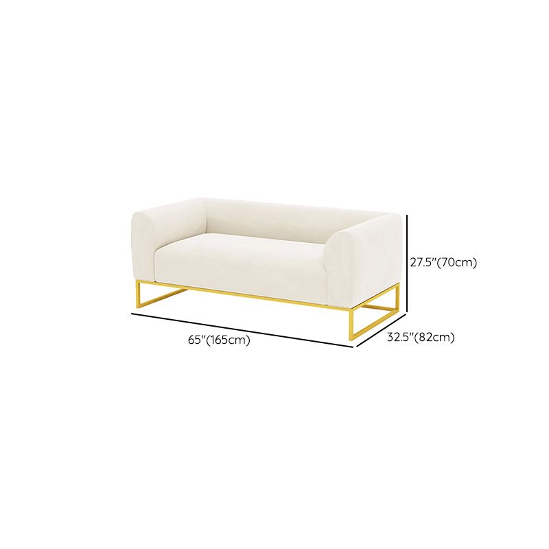 Modern 27.55" H Wood Frame Tuxedo Arm Sofa in White for Living Room Clearhalo 'furn' 'furn_sofas' 'Furniture' 'Living Room Furniture' 'Sofa' 'sofas' 1200x1200_5ae4ba30-24b2-4149-a86c-bd8705012c0f