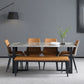 Industrial Grey Table for Restaurant Rectangle Dining Table with Double Pedestal Clearhalo 'Dining Tables & Seating' 'Dining Tables' 'dining_table' 'furn' 'furn_dining_table' 'Furniture' 'furniture_dining_table' 'Kitchen & Dining Furniture' 'kitchen' 'kitchen_dining_table' 1200x1200_5ae4c2e5-2575-4dad-a346-bb5997348b98