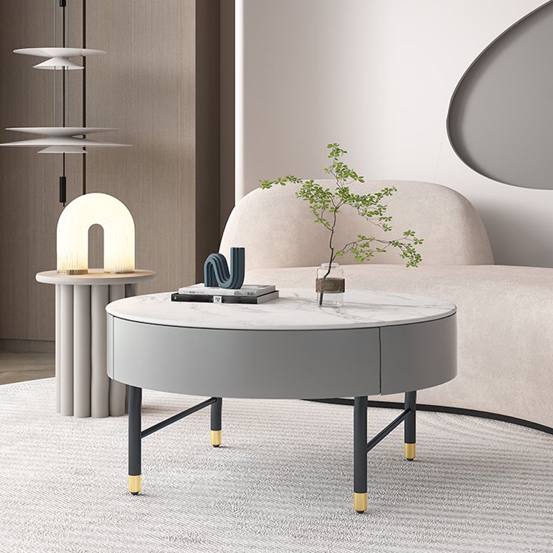 Modern Round Nesting Coffee Table Set Frame Coffee Table with Storage Clearhalo 'Coffee & Accent Tables' 'Coffee Tables' 'coffee_tables' 'furn' 'furn_coffee_tables' 'Furniture' 'Living Room Furniture' 1200x1200_5ae4e16f-4f8d-460a-a3c6-81346393bb6d