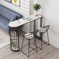 Glam Marble Table with Oval Table Top Gold Double Pedestal Table with 42-inch Height Clearhalo 'Bar Furniture' 'Bar Tables' 'bar_tables' 'furn' 'furn_bar_tables' 'Furniture' 'furniture_bar_tables' 'Kitchen & Dining Furniture' 1200x1200_5ae9c6f5-3729-487d-8b89-b63779c2c5a6