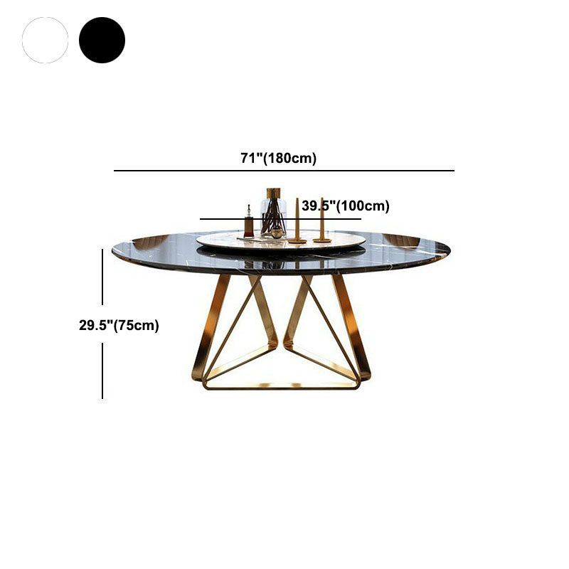 Stone Top Dining Table Traditional Luxury Table with Gold Pedestal Base Clearhalo 'Dining Tables & Seating' 'Dining Tables' 'dining_table' 'furn' 'furn_dining_table' 'Furniture' 'furniture_dining_table' 'Kitchen & Dining Furniture' 'kitchen' 'kitchen_dining_table' 1200x1200_5aeb6f78-f718-4925-ba50-80bf1298d156