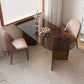 Tempered Glass Dining Table Double Pedestal Base Free Form Table for Home Clearhalo ' dining_table' 'Dining Tables & Seating' 'Dining Tables' 'furn' 'furn_dining_table' 'Furniture' 'furniture_dining_table' 'Kitchen & Dining Furniture' 'kitchen&dining_furn' 'kitchen' 'kitchen_dining_table' 1200x1200_5aec6df4-d55a-4820-8ba7-185607316b7b