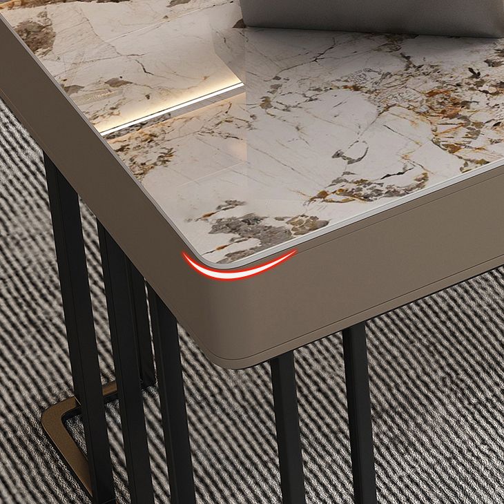 Modern Style 2-drawer Office Desk Sintered Stone Desk with Cable Management Clearhalo 'furn' 'furn_office_desk' 'Furniture' 'Office Desks' 'Office Furniture' 'office_desk' 1200x1200_5aedf85a-f765-4049-a0e2-6b2cb4578d57