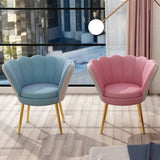 Scandinavian Style Metal Dining Chair Home Armless Cushion Crown Top Back Single Chair Clearhalo ' kitchen&dining_furn' 'Dining Chairs' 'Dining Tables & Seating' 'dining_chair' 'furn' 'furn_dining_chair' 'Furniture' 'furniture_dining_chair' 'Kitchen & Dining Furniture' 'kitchen' 1200x1200_5aee199c-0649-4ace-85e5-286dc5113e2a