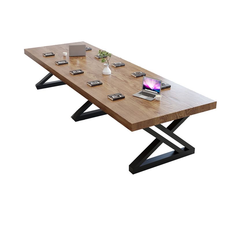 Industrial Massivholz Schreibtisch Trestle Basis 29.53 "hoher Büroschreibtisch