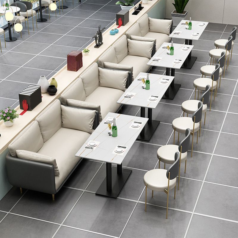 Glam Upholstered Dining Chairs Faux Leather Kitchen Chair with Metal Legs Clearhalo 'Dining Chairs' 'Dining Tables & Seating' 'dining_chair' 'furn' 'furn_dining_chair' 'Furniture' 'Kitchen & Dining Furniture' 1200x1200_5af0930a-9932-45cb-a00c-b4c38701d764