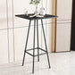 Modern 1/3/4 Pieces Bar Table Set Square Iron Counter Table with High Stools for Kitchen Clearhalo 'Bar Furniture' 'furn' 'furn_home_bar_bar_sets' 'Furniture' 'Home Bars & Bar Sets' 'home_bar_bar_sets' 'Kitchen & Dining Furniture' 1200x1200_5af0e71e-f524-413d-b43c-30b1af6a2da2