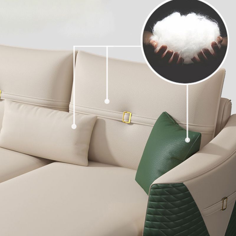 34,64 "H FAUX CUIR SOFFRAGE ÉVALABLE SOFA et chaise pour le salon