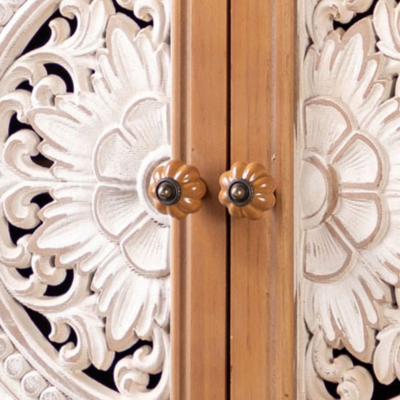 Zeitgenössischer Seitenbrettkiefern -Sideboardtisch mit Türen für Esszimmer